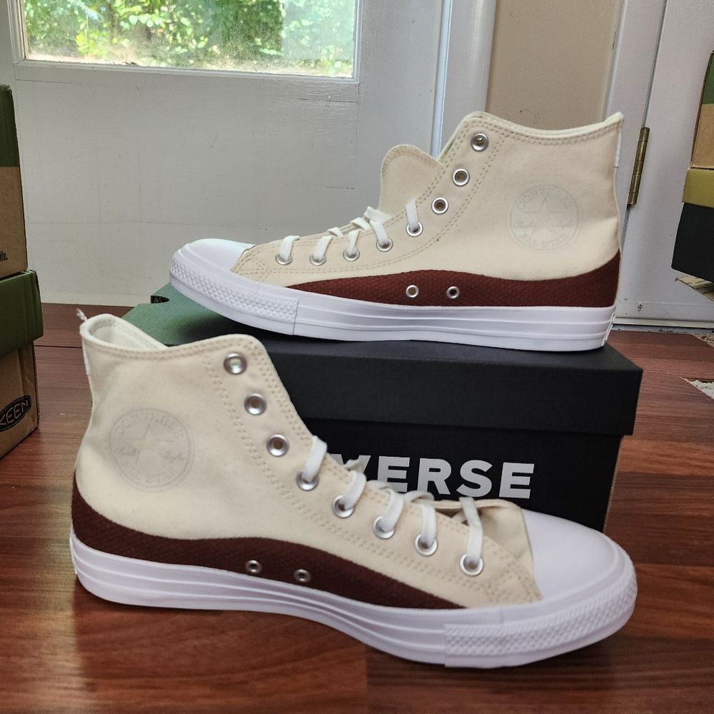 Converse Chuck Taylor All Star Craft Mix Hi Natural Red Oak Size 11 NIB - Picture 2 of 13
